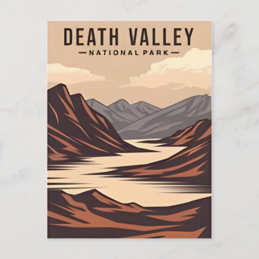 Death Valley National Park retro Briefkaart (Voorkant)