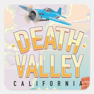 Death Valley USA vintage reisposter Vierkante Sticker