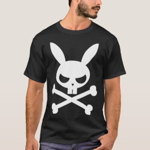 Deathbunny Bunny schedel en kruisbotten Classic T- T-shirt