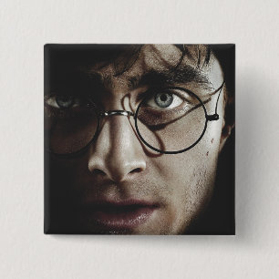 Deathly Hallows - Harry Potter Vierkante Button 5,1 Cm