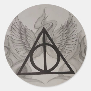 Deathly Hallows Ronde Sticker