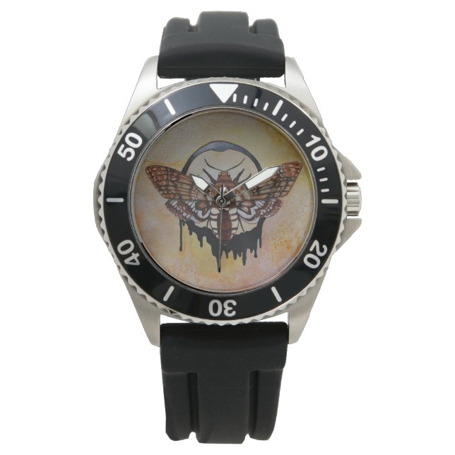 Death's Head Hawk Moth Watch Horloge (Voorkant)