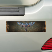 Death's Head Moth, ook bekend als Sphinx atropo mo Bumpersticker (Op auto)