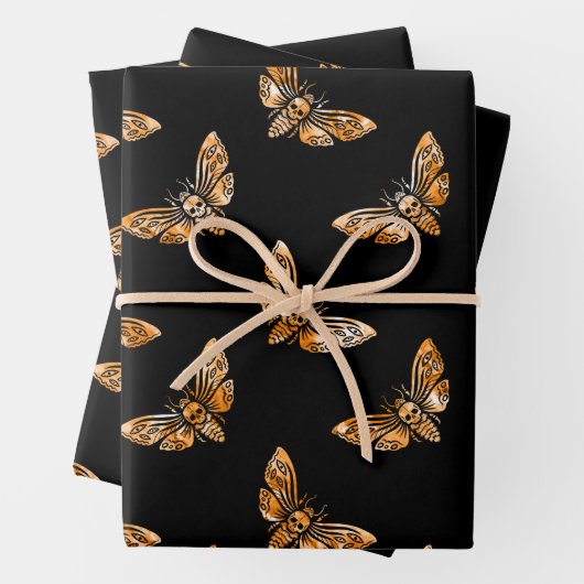 Death's Head Moth Pattern Inpakpapier Vel (In situ)