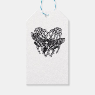 Deathshead Moth Classic - Skeleton Hand Heart Cadeaulabel