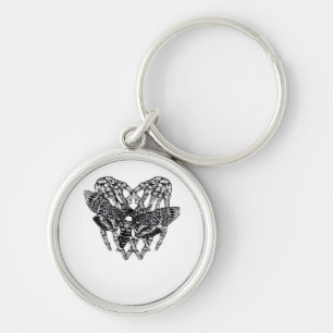 Deathshead Moth Classic - Skeleton Hand Heart Sleutelhanger