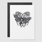 Deathshead Moth Classic Skeleton Hand Heart Style (Voorkant / Achterkant)