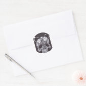 Deathshead Skull Ronde Sticker (Envelop)