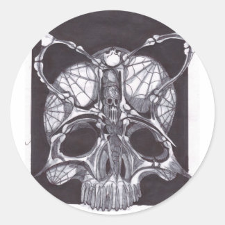 Deathshead Skull Ronde Sticker