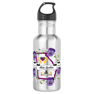 D'eau Beta Epsilon Logo Bouteille en acier inoxydable