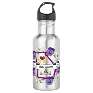 D'eau Beta Epsilon Logo Bouteille en acier inoxydable