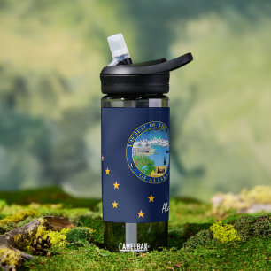 D'eau bouteille d'Alaska, drapeau patriotique de l'Alask