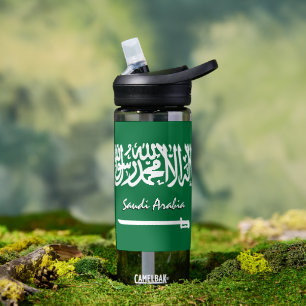 D'eau bouteille d'Arabie Saoudite, drapeau patriotique s