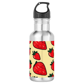 D'eau Bouteille de fraise rétro - motif de fraise mignon