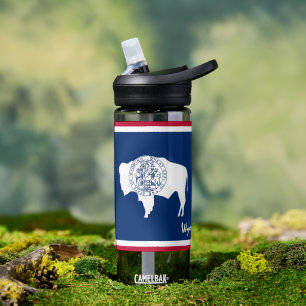 D'eau Bouteille de Wyoming, drapeau patriotique du Wyomi