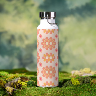 D'eau Bouteille en acier inoxydable élégante à motif géo