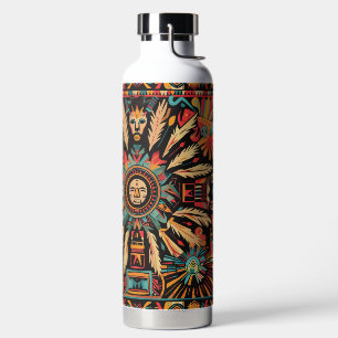 D'eau Bouteille Isolée Cyan "Aztec Dream" Inspirationnel