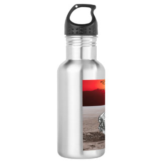 D'eau Bouteille Isotherme Motif Abstrait Artistique Roug