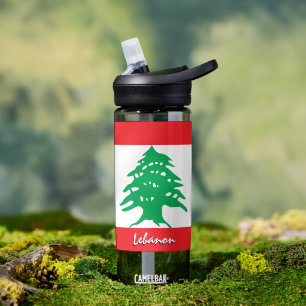 D'eau Bouteille libanaise, drapeau patriotique libanais