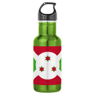 D'eau Bouteille Liberty avec drapeau du Burundi