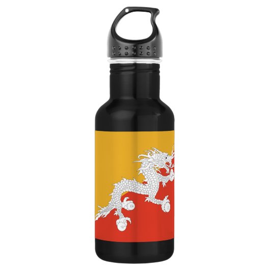 D'eau Bouteille Liberty du drapeau bhoutanais (Devant)