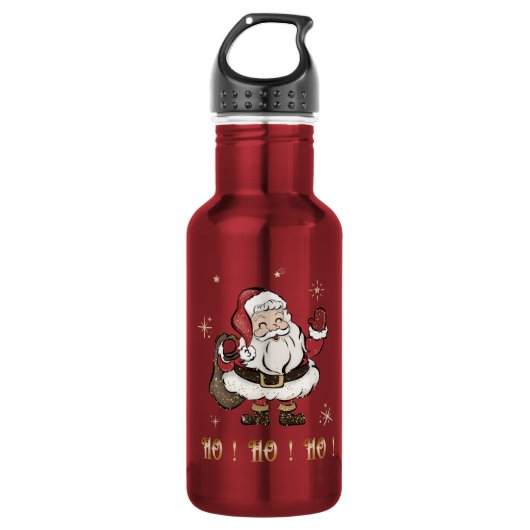 D'eau Bouteille Santa Claus Red Water (Devant)