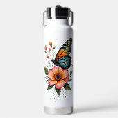 D'eau Bouteille Thermique avec Papillon et Fleurs (Salle de sport)