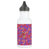 D'eau Chic Retro Floral Imprimer sur Bouteille Magenta (Gauche)