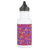 D'eau Chic Retro Floral Imprimer sur Bouteille Magenta (Droite)