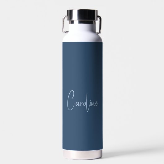 D'eau Couleur de tendance Sérieux Nom bleu bouteille d'e (Avant)