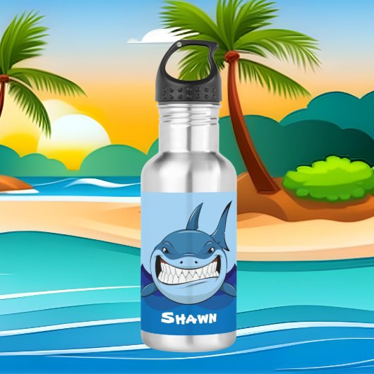 D'eau Crary requin ajouter nom bouteille en acier inoxyd