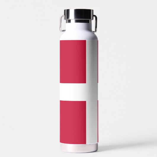 D'eau Danemark Bouteille isolée, Drapeau danois (Avant)