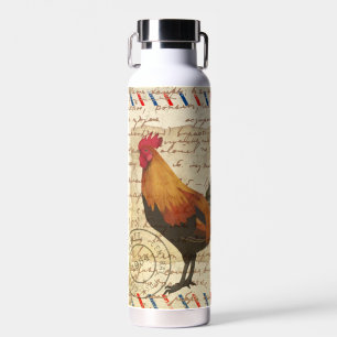 D'eau Découpage Ephemera coq grange ferme eau bouteille