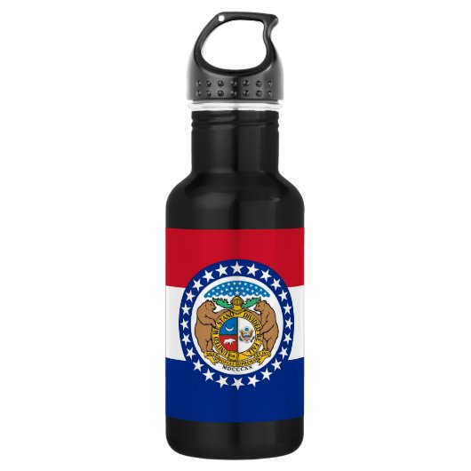 D'eau Drapeau de l'État du Missouri Bouteille de la libe (Devant)