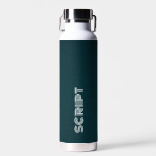 D'eau Élégant Monogramme vert foncé Script bouteille d'e