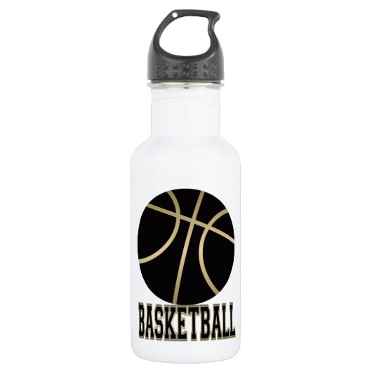 D'eau En Acier Inoxydable Bouteille de basket-ball - 32 oz (Devant)