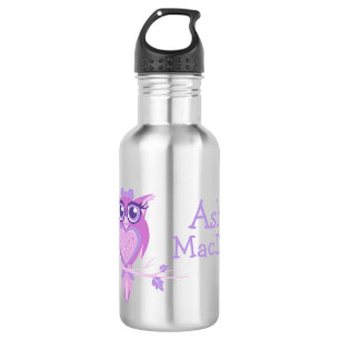 D'eau En Acier Inoxydable Bouteille pourpre de boissons d'enfants de hibou