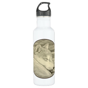 D'eau En Acier Inoxydable Chien Art Shiba Inu Chien Bouteille Sport