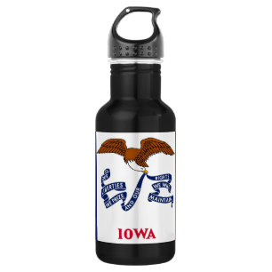 D'eau En Acier Inoxydable Drapeau de l'État de l'Iowa Bouteille de la libert