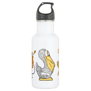 D'eau En Acier Inoxydable Illustrations d'animal nom personnalisé bouteille