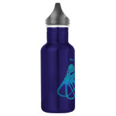 D'eau En Acier Inoxydable Octopus 2 Bleu Vert Sur Bleu - 18 oz. Bouteille d' (Gauche)