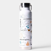 D'eau ESPAGNOL Affirmations Motivationnelles Bouteille d (Avant)