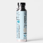 D'eau ESPAGNOL Affirmations Motivationnelles Bouteille d (Plage)