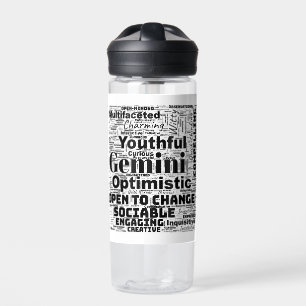 D'eau Gemini Zodiac Word Cloud Inspiration Bouteille d'e
