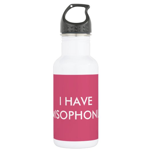 D'eau J'ai la bouteille de Misophonia - rose (Devant)