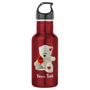 D'eau Nounours en peluche avec bouteille Liberty coeurs