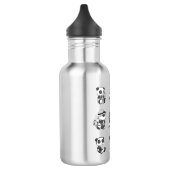 D'eau Panda Design Bouteille en acier inoxydable (Gauche)