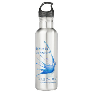 D'eau Soyez Nice dans votre bouteille d'eau, Steel/24oz