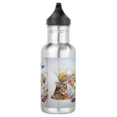 D'eau Tabby Chat Aquarelle Art Chat Chats Bouteille d'ea (Droite)