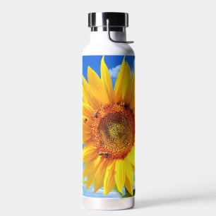 D'eau Tournesol et abeilles Bouteille en acier inoxydabl